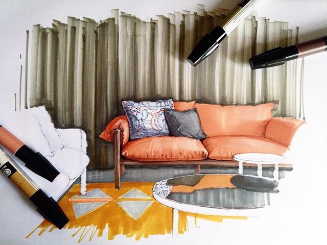 Эскизная подача интерьера для ивентеров, дизайнеров и архитекторов