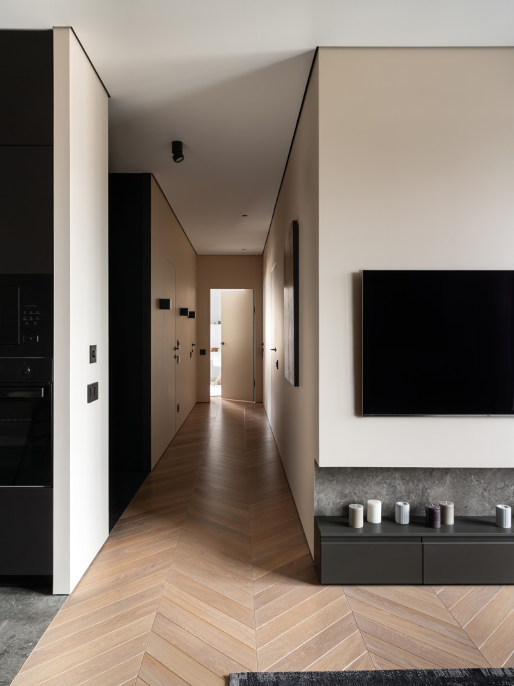 Кухня-гостиная. Вид на коридор