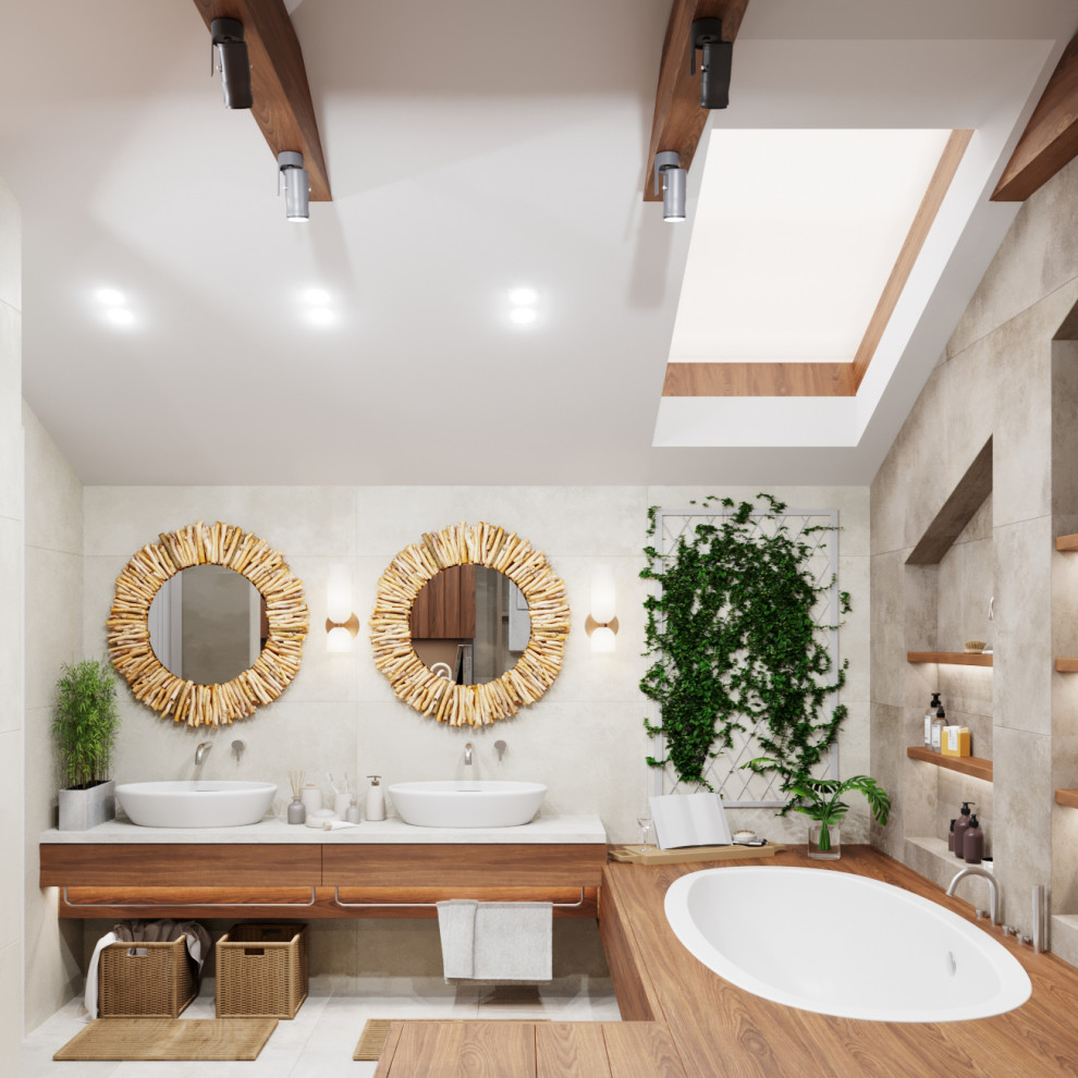 Ванная комната в стиле ШАЛЕ