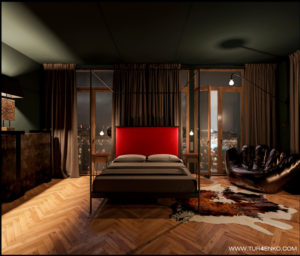 Брутальная квартира для холостяка 119 м2 в ЖК "Клубный дом на Сретенке"