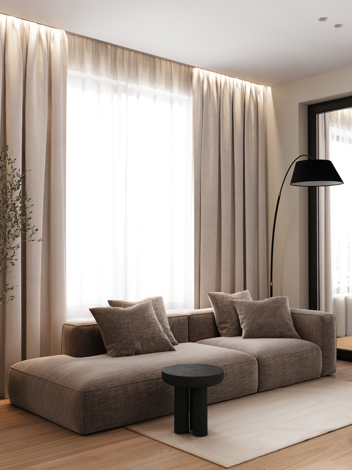 ЖК «Grand View» - квартира площадью 111,8 м2 в стиле уютный минимализм