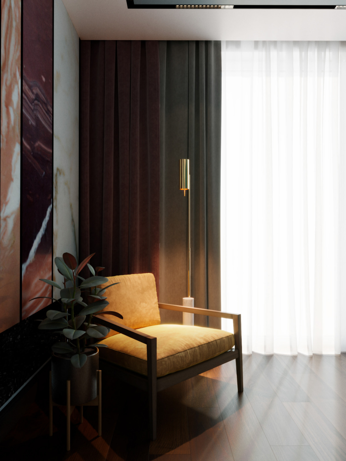 Дизайн проект квартиры на Бытхе, 70 кв м.