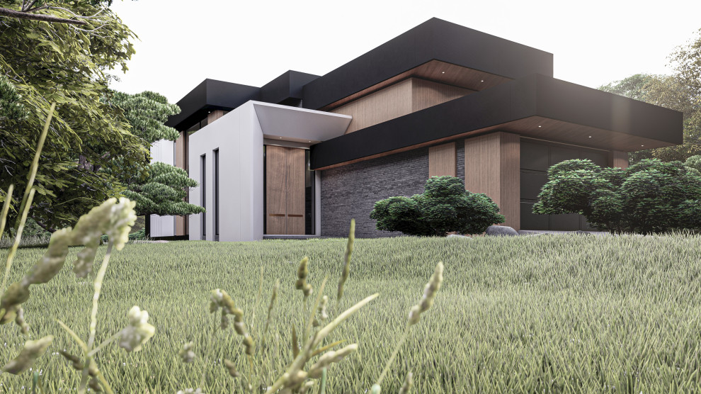 Архитектурный проект коттеджа со зданием SPA