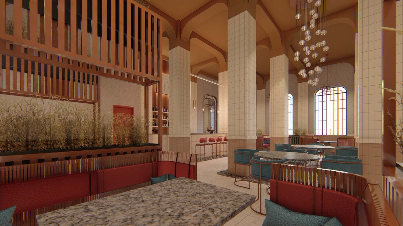 Проект ресторана в стиле ar deco