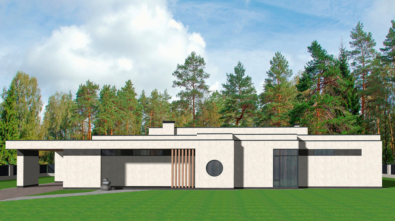 Обложка проекта: Проект дома L-258-G в стиле минимализм