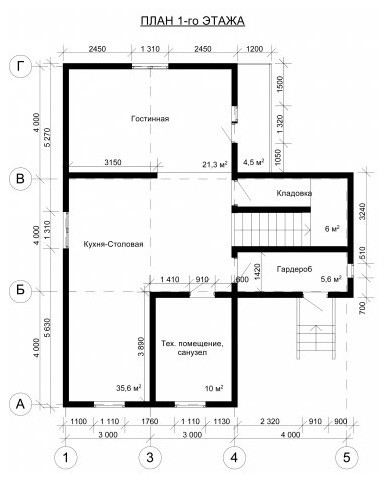 Каркасный индивидуальный жилой дом [003-У]