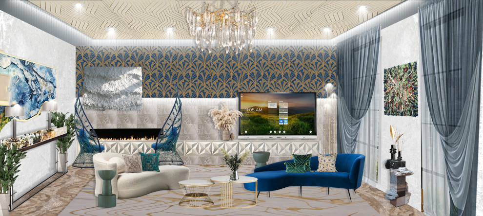 Обложка проекта: Art deco living room