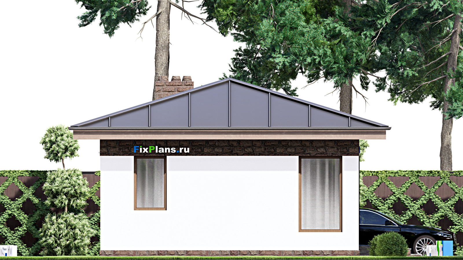 Проект одноэтажного дома 8х12м S62м2 F-15038