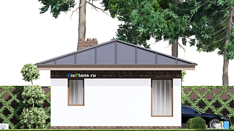 Проект одноэтажного дома 8х12м S62м2 F-15038