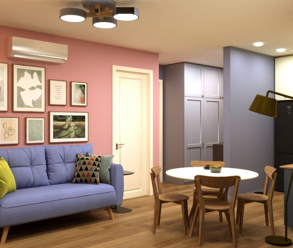 Яркая квартира для девушки ЖК Нагорный