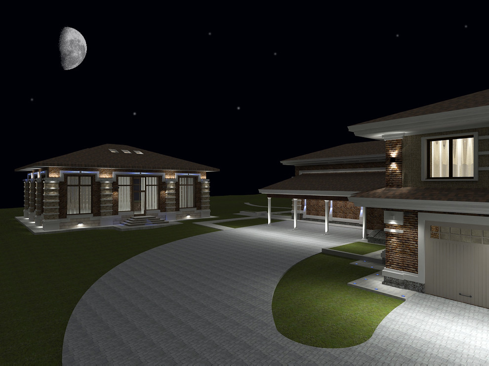 Освещение загородного комплекса