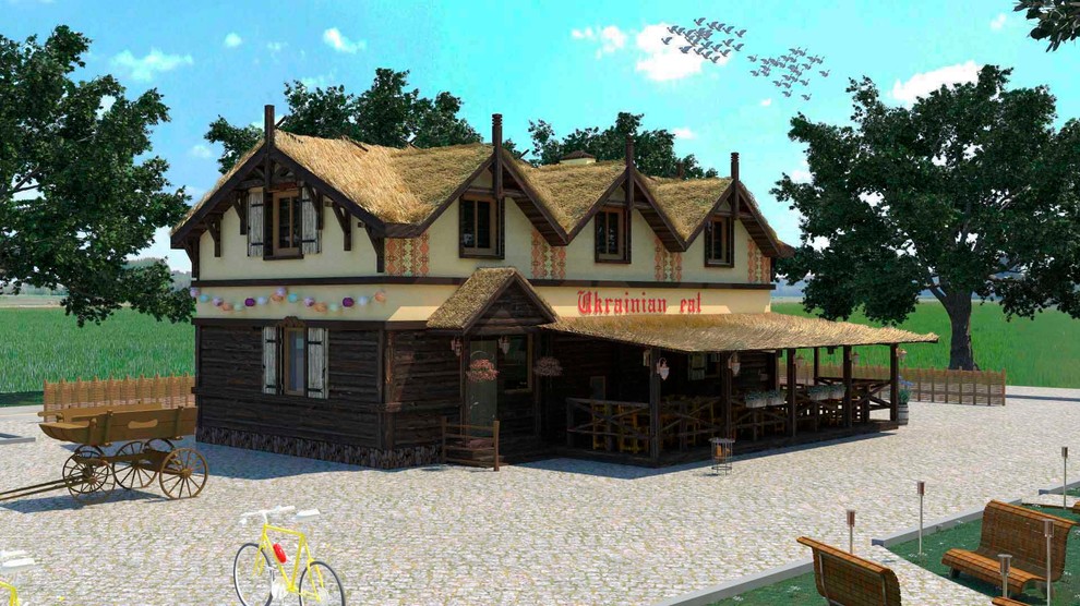 Обложка проекта: 3d visualization ukrainian restaurant/3д визуализация ресторана украинской кухни