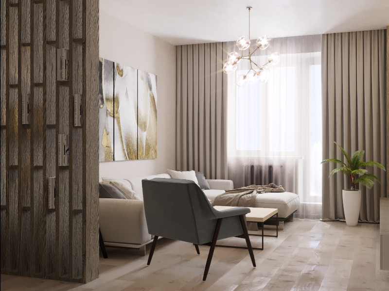 Интерьер в ЖК Ньютон для молодой пары