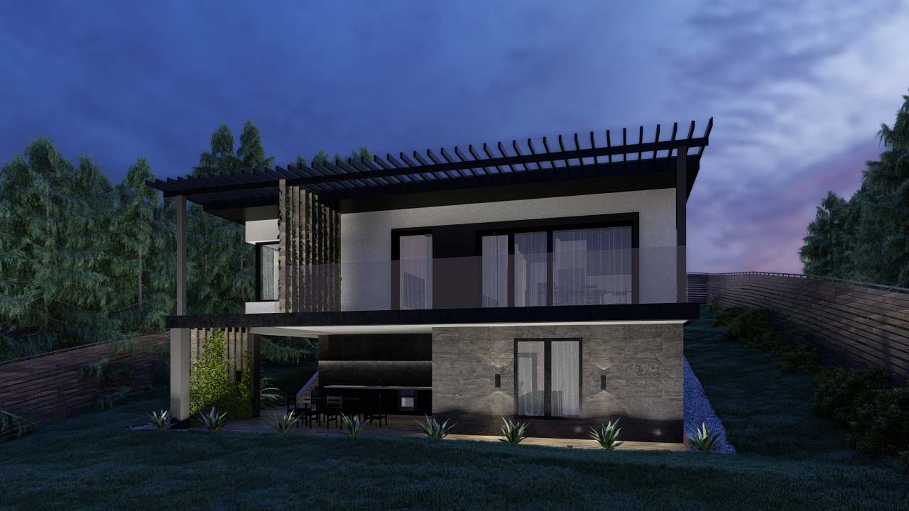 Стиль хайтек (180м2)