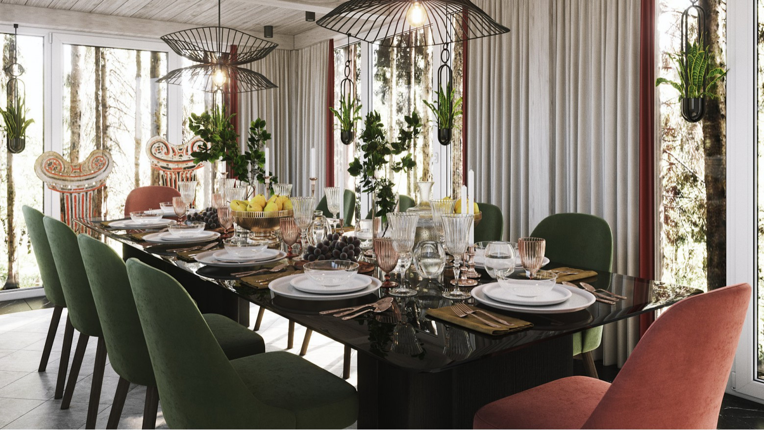 Обложка проекта: Дом в сосновом бору. Дизайн-проект трёхэтажного частного дома. Пермь