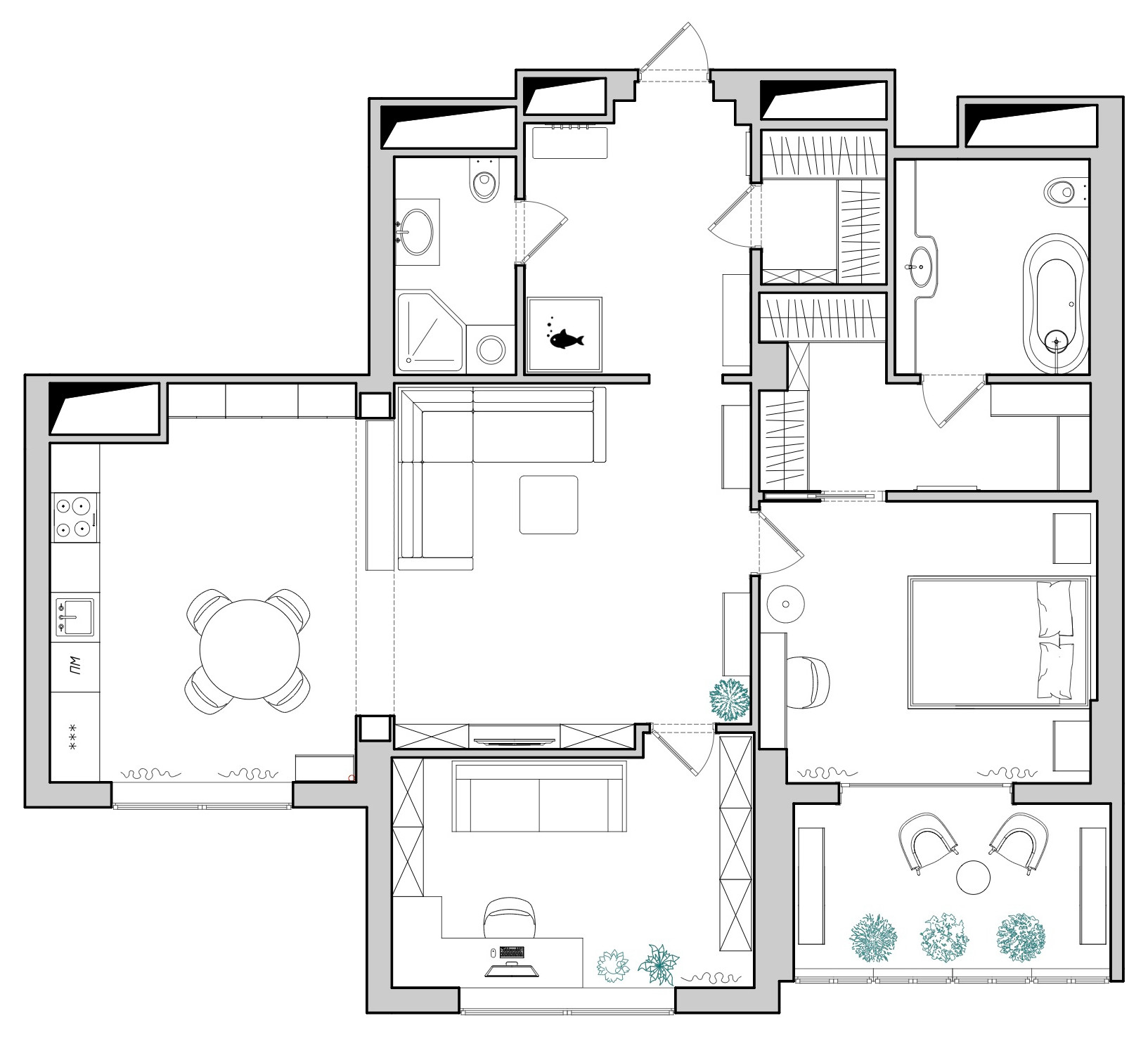 Houzz тур: Квартира с коллекцией китайских ваз и гравюр