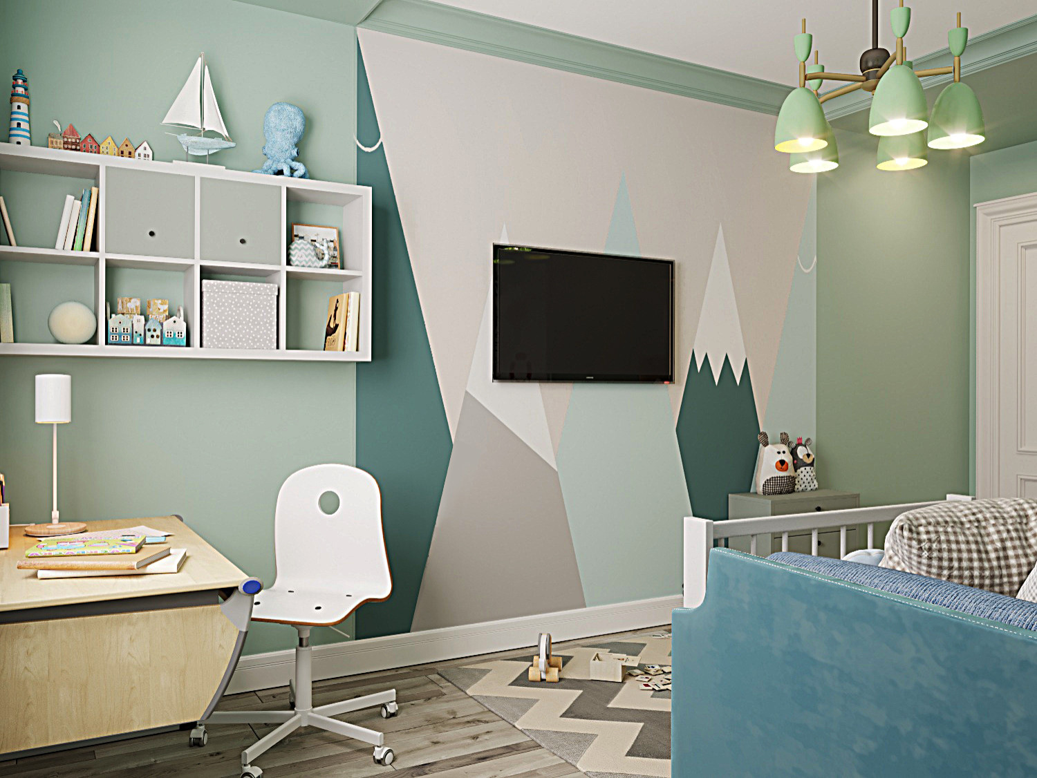 ЖК Русский Авангард, 100м2, детская для мальчика