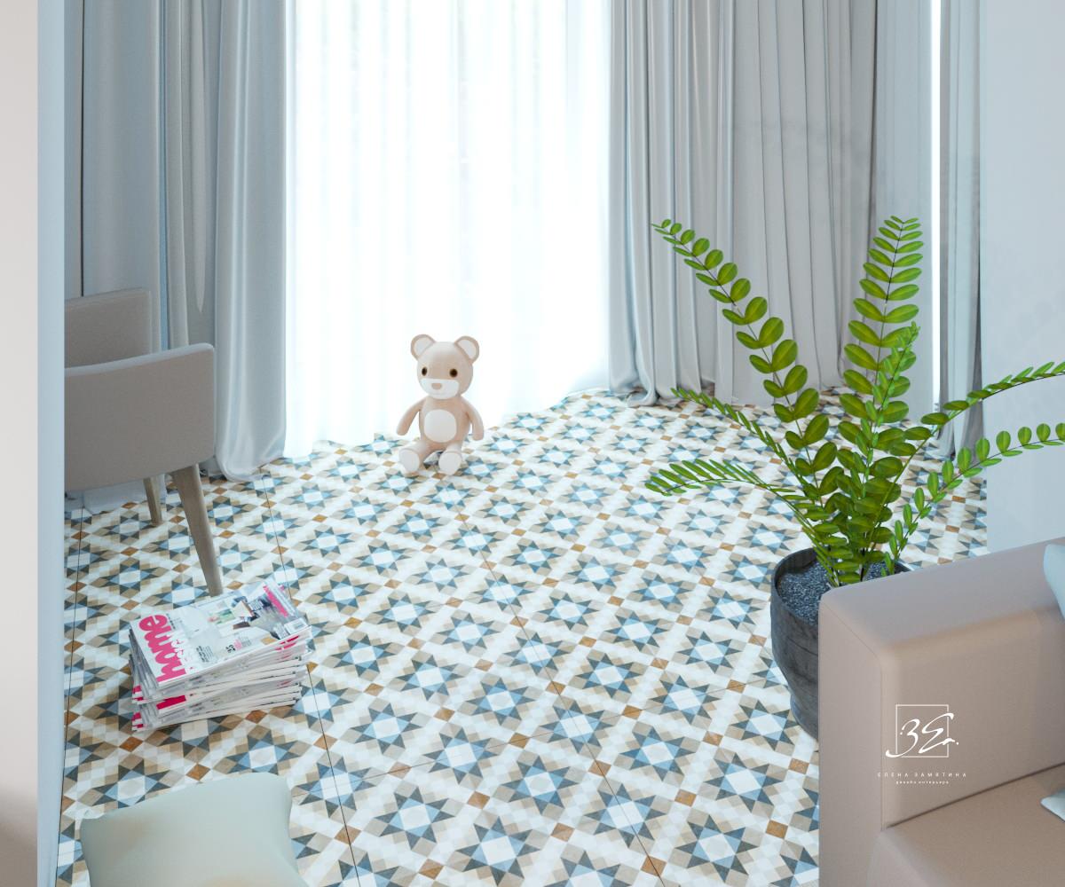 Двухкомнатная квартира-студия 45 кв.м в ЖК "SCANDIS" в современном стиле