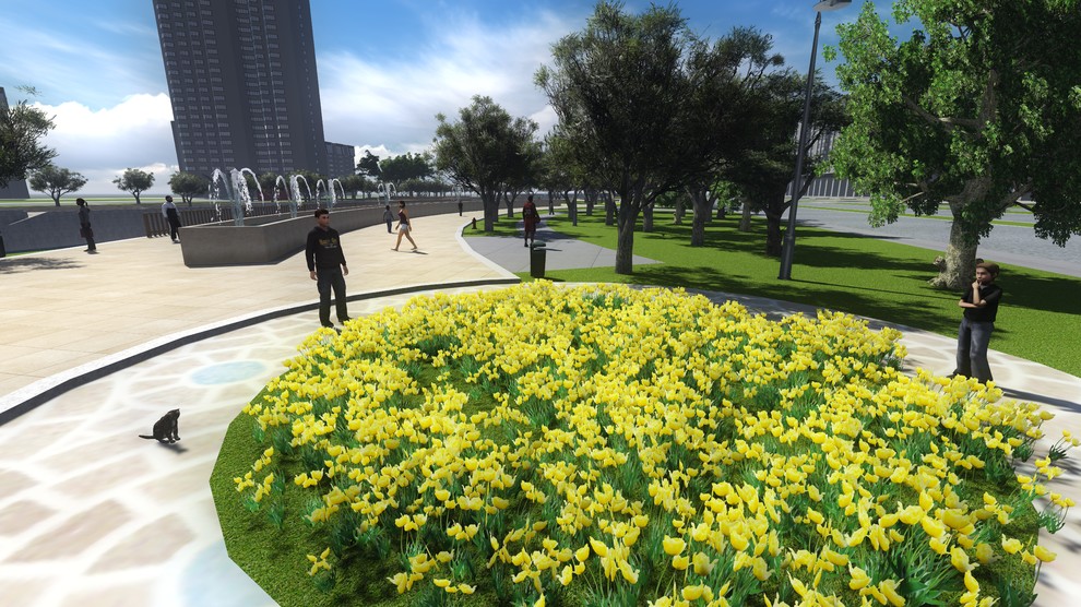 Лю Сыхань. Дипломный проект: "Реновация набережных реки Смоленки".