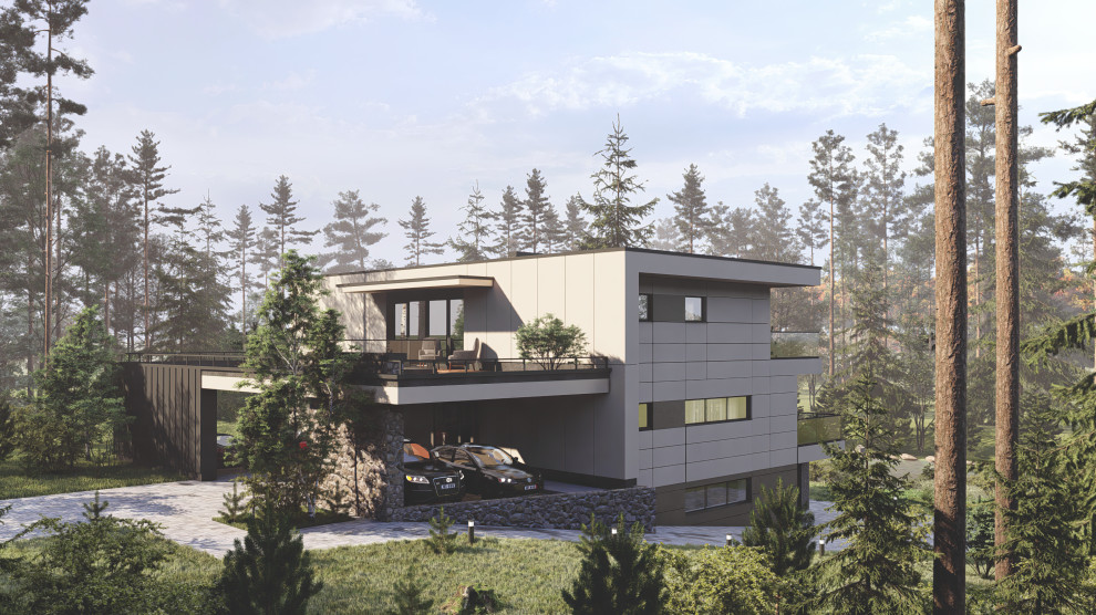 Загородный жилой дом площадью 450 м2.