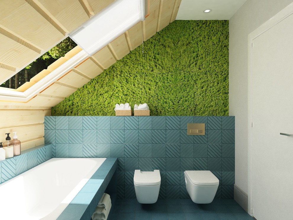 Интерьер загородного дома из оцилиндрованного бруса.