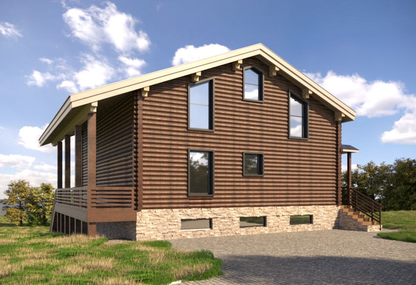 Проект дома на склоне
