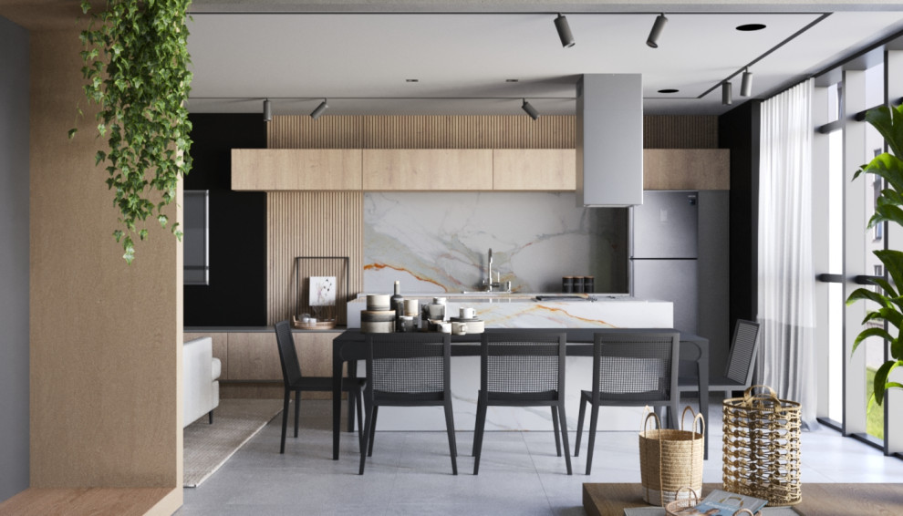 Обложка проекта: Студия с элементами лофта