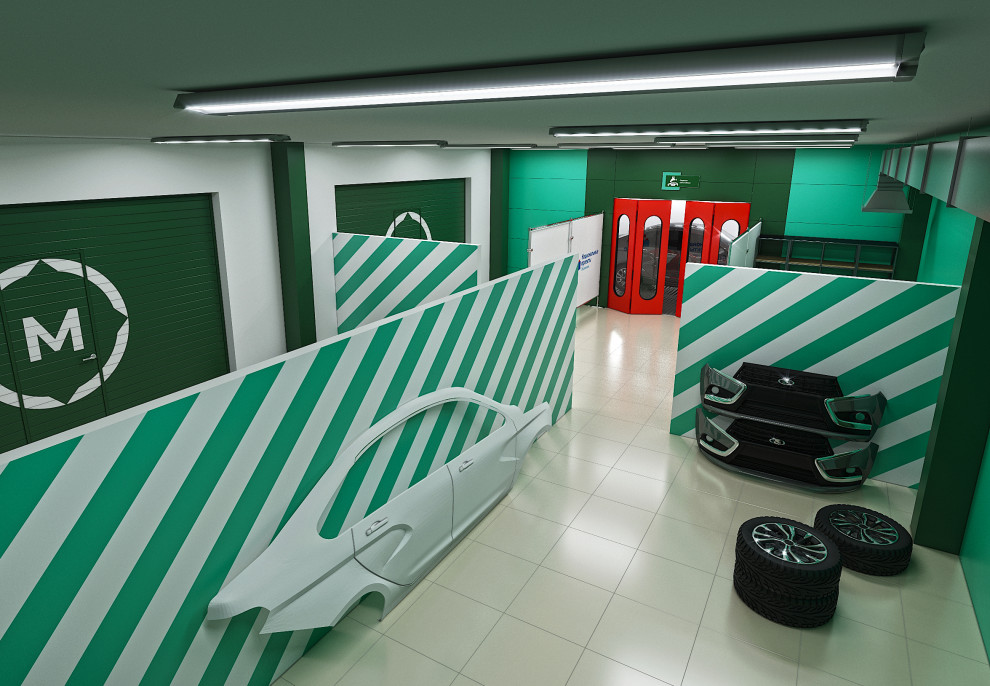 Дизайн-оформление мастерских по утвержденной стилистике Министерства образования