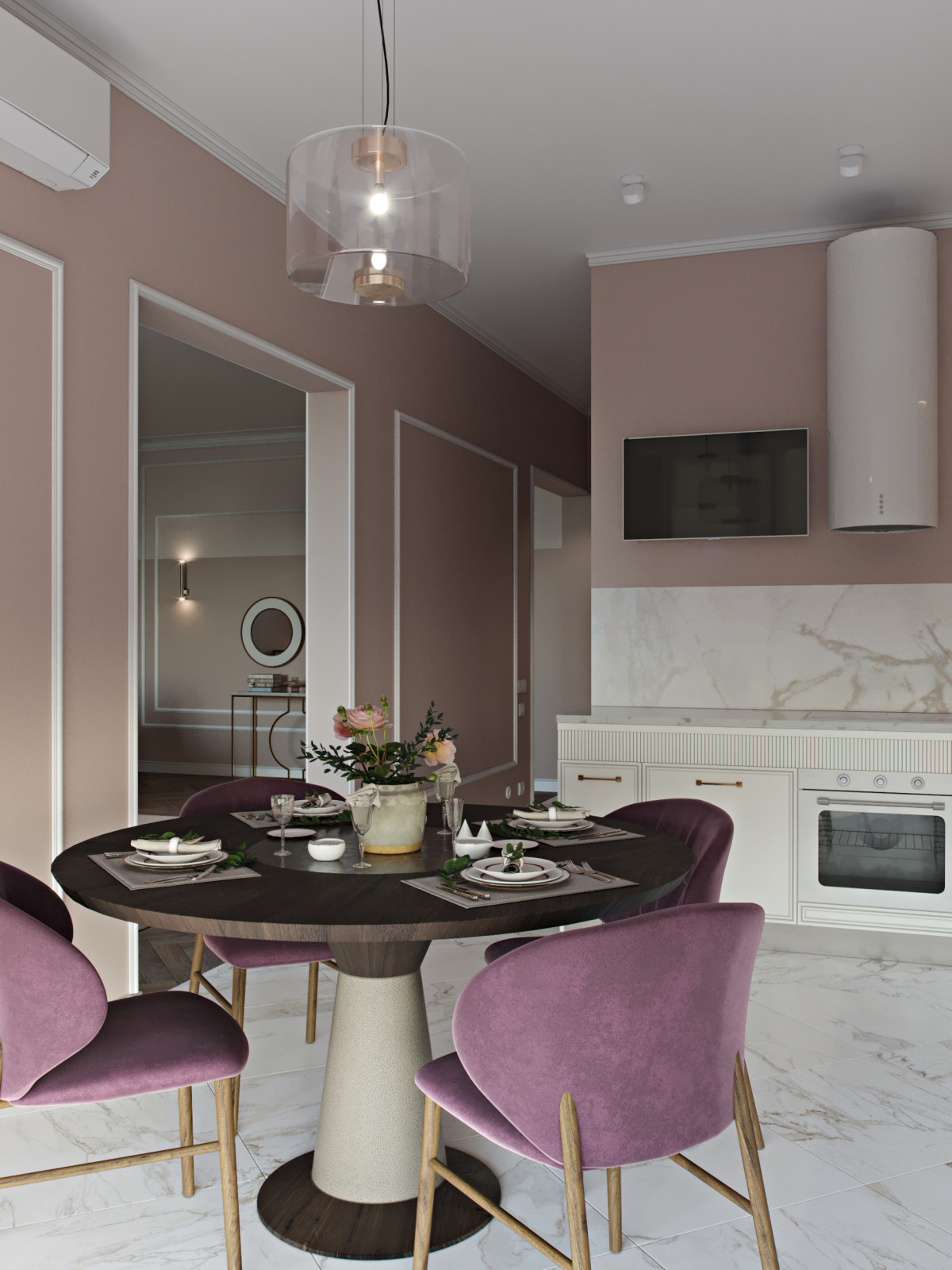 Проект трехкомнатной квартиры для дамы с собачкой.