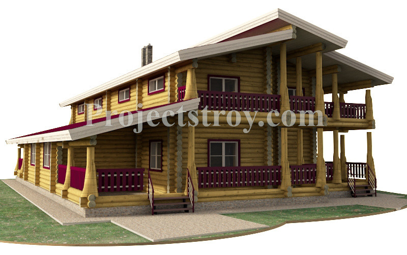 Проект дома на две большие семьи - дуплекс