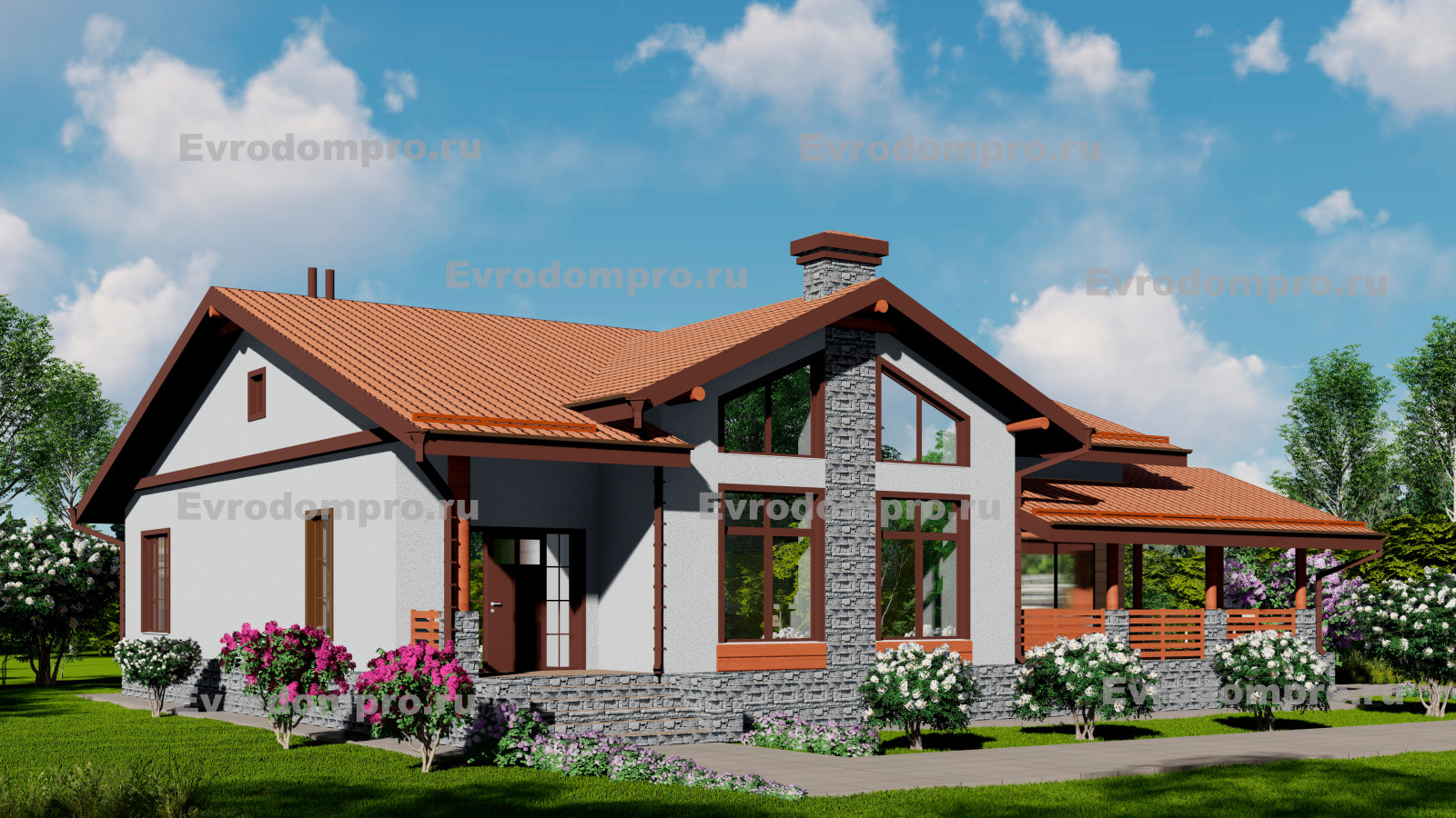 Обложка проекта: Проект дома в стиле Шале на Ясной поляне Y-17.