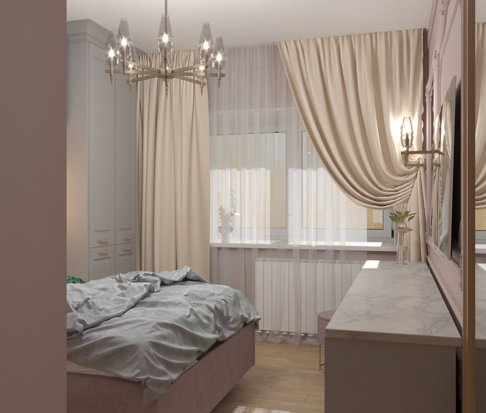 Нежная комната для девушки