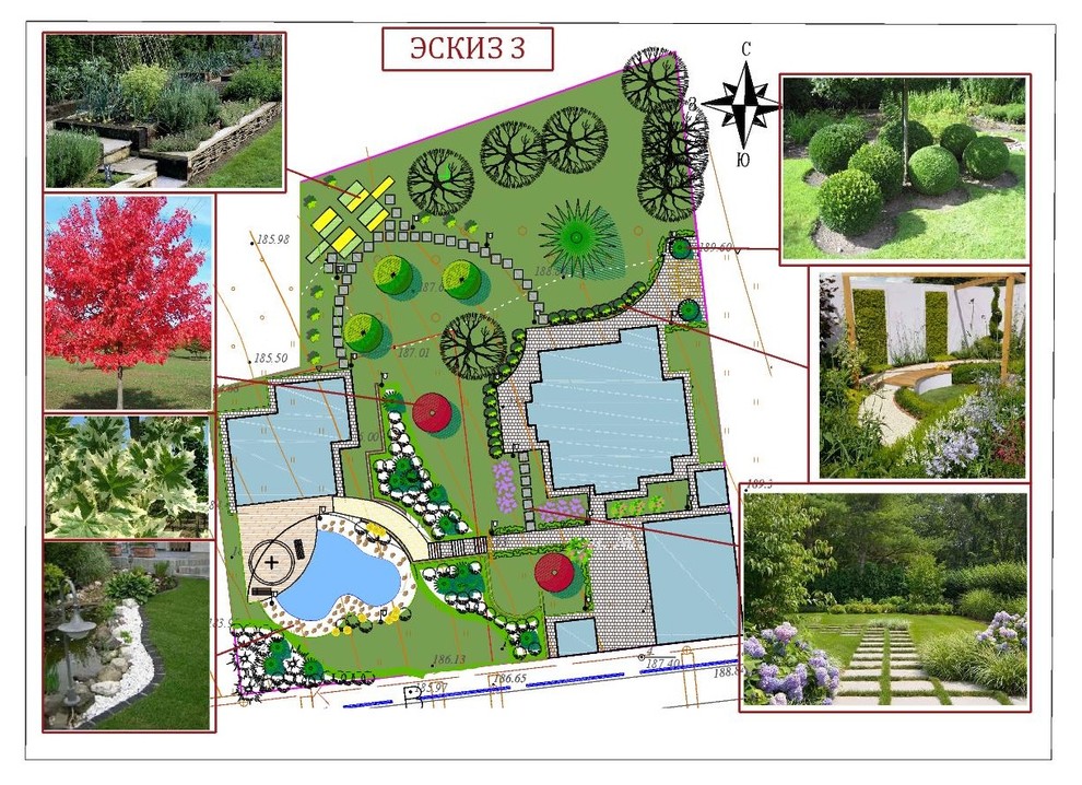 Ландшафтный дизайн - проект 40 соток