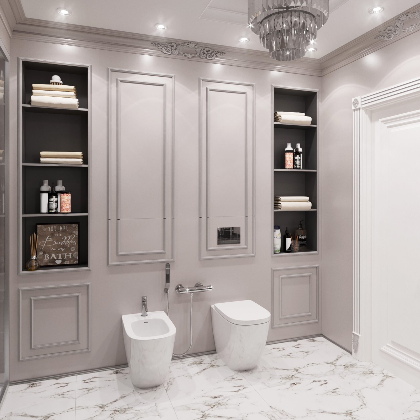 Визуализация гостевого санузла.