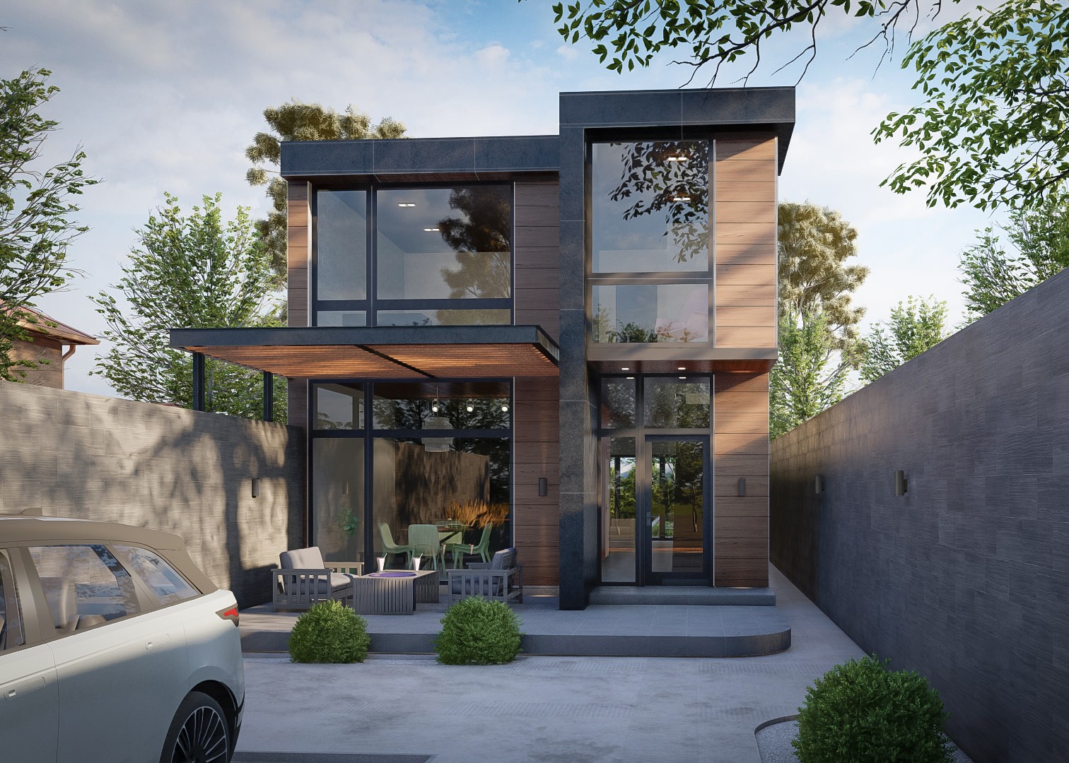 Обложка проекта: Частный дом на узком участке