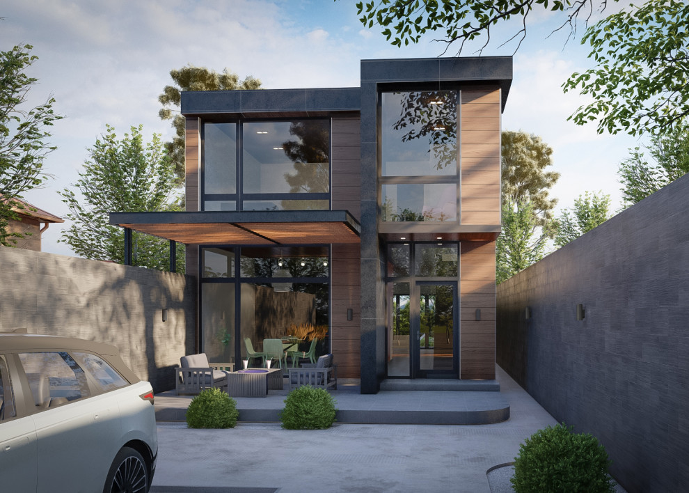 Обложка проекта: Частный дом на узком участке