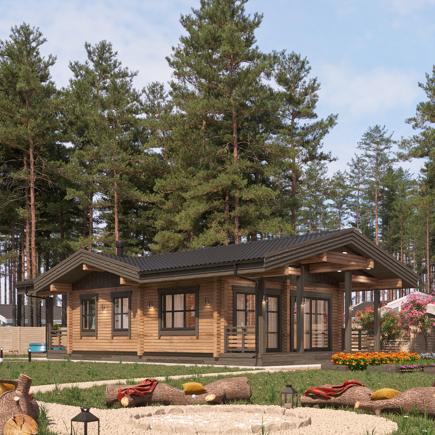 Проект гостевого дома 76 кв.м.