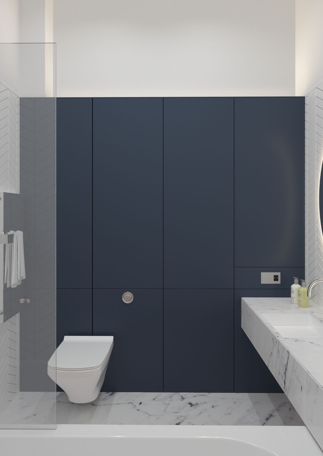 Modern bathroom with bespoke joinery