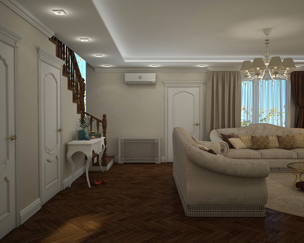 Дизайн гостиной в таунхаусе