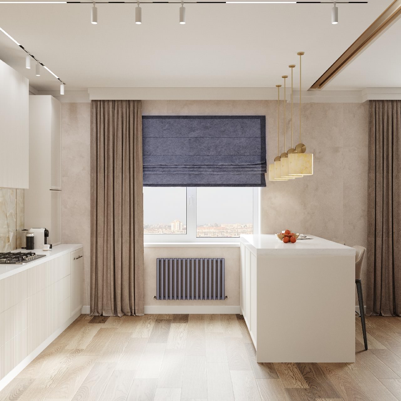 Трехкомнатная квартира площадью 120 м2. Современная классика.