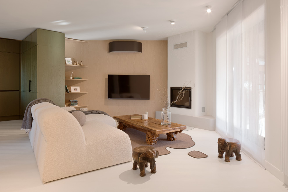 Кухня-гостиная. Разворот на 45 градусов