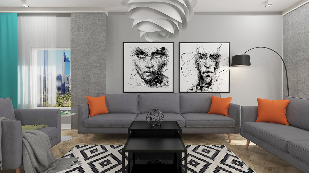 Апартаменты в скандинавском стиле для молодой семьи