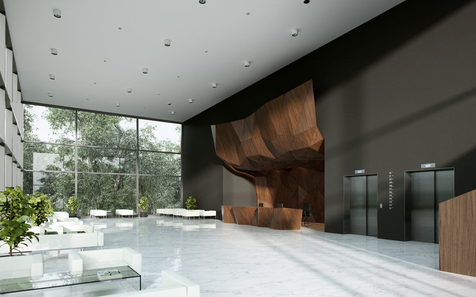 concept wooden reception