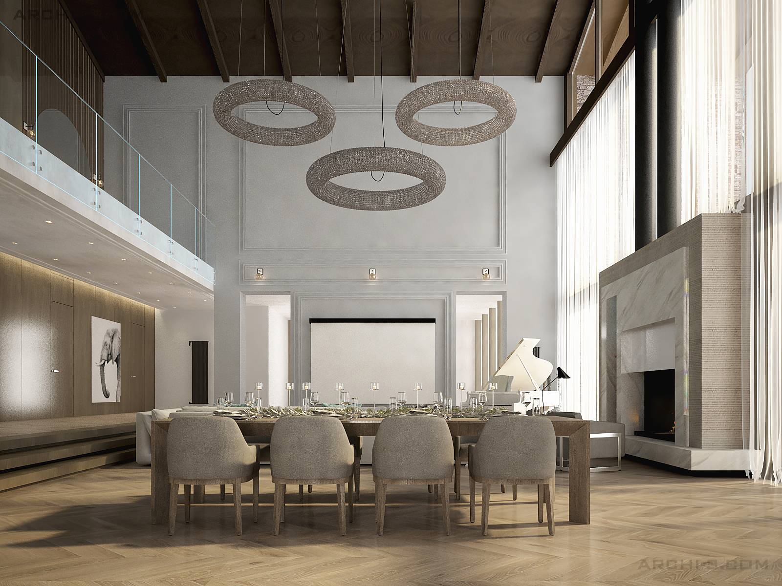 Интерьеры резиденции в Подмосковье