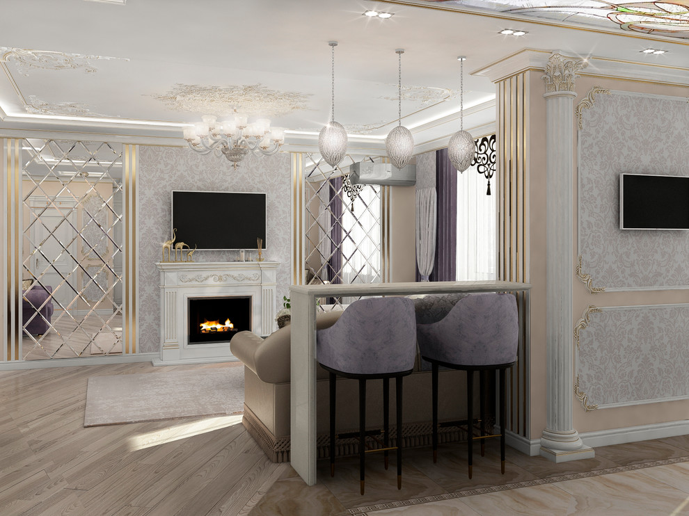 Визуализации кухни-гостиной. ЖК Изумрудный. (несколько вариантов).