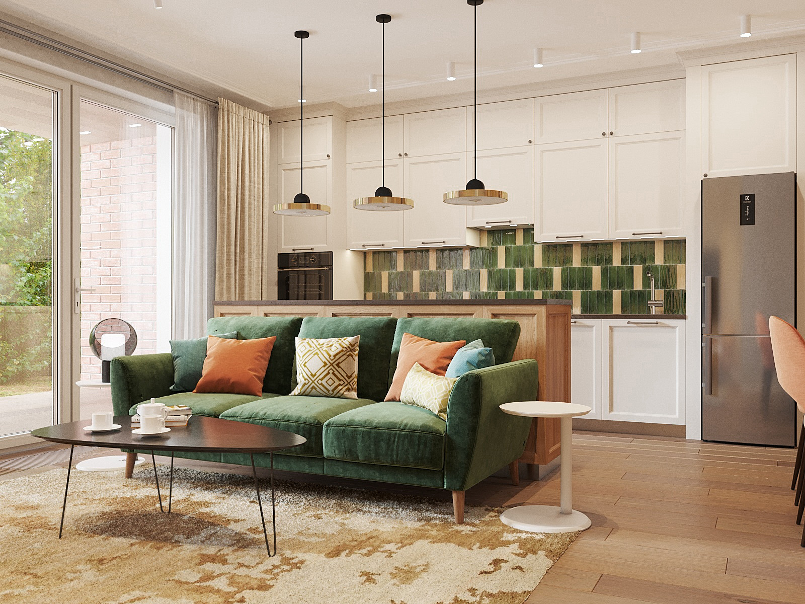 Яркая эклектика для молодой семьи