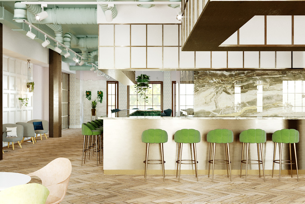 Вид на барную стойку