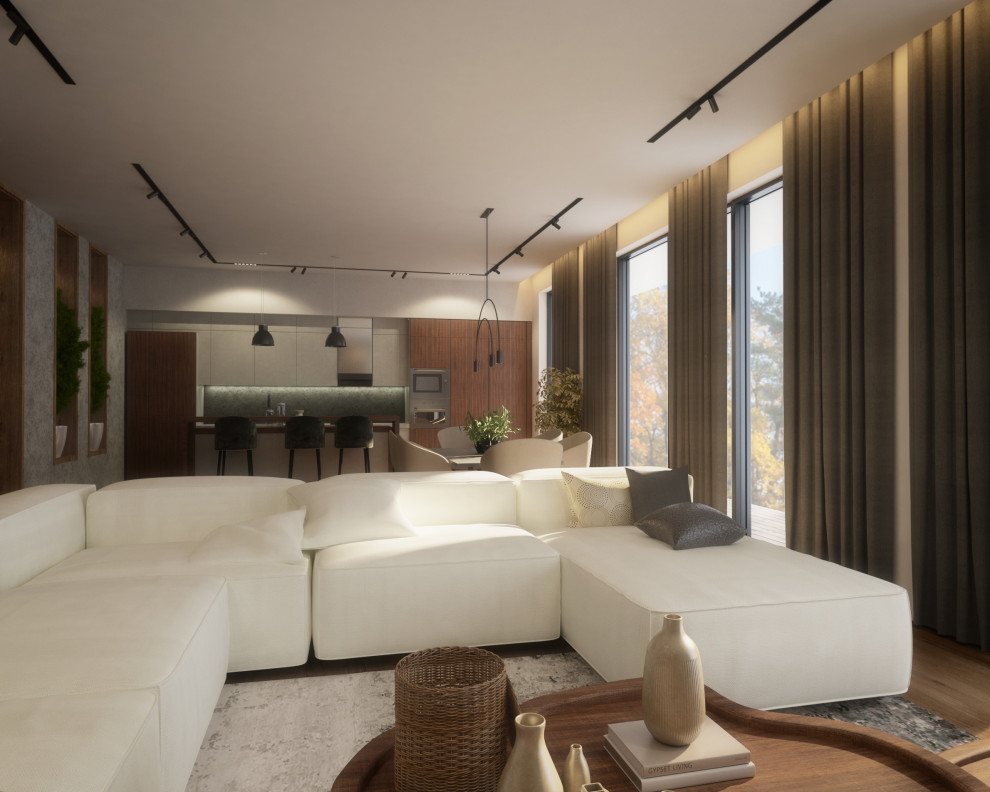 Интерьер квартиры с террасой, на Крестовском острове.