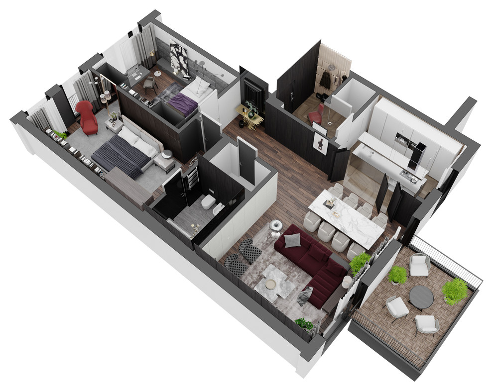 Апартаменты в ЖК Esentai City 120 м. кв.