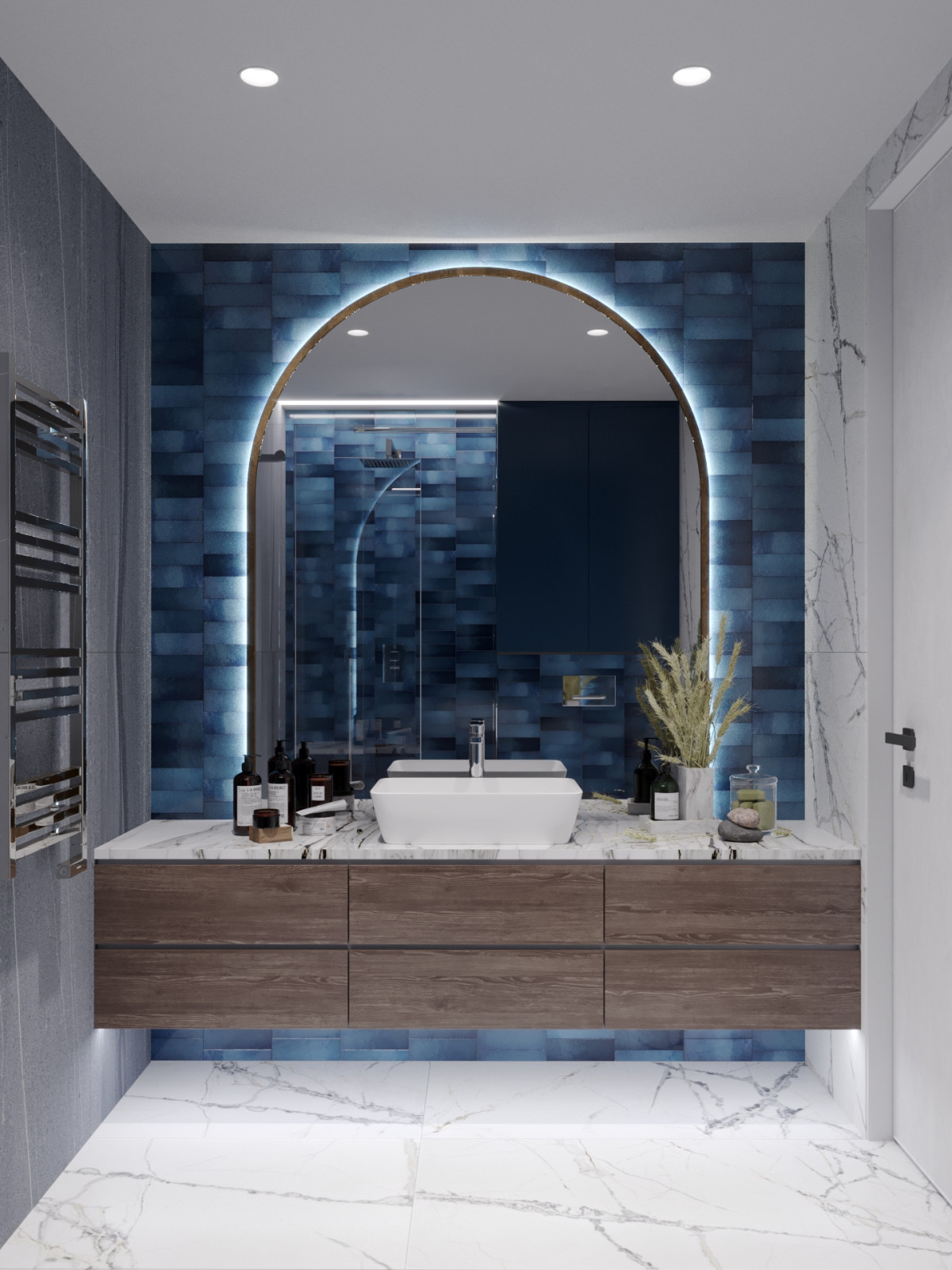 Гостевой санузел ЖК Татьянин Парк "Сапфировая нега"